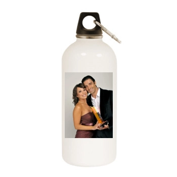 Cheryl Burke White Water Bottle With Carabiner