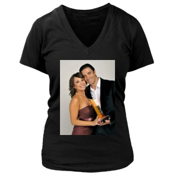 Cheryl Burke Women's Deep V-Neck TShirt