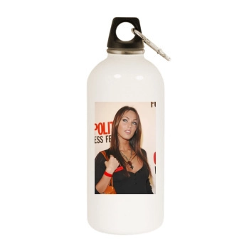 Megan Fox White Water Bottle With Carabiner