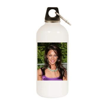 Megan Fox White Water Bottle With Carabiner