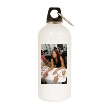 Megan Fox White Water Bottle With Carabiner