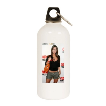 Megan Fox White Water Bottle With Carabiner