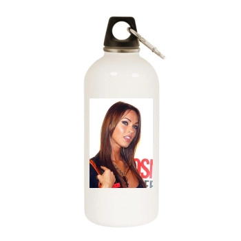 Megan Fox White Water Bottle With Carabiner