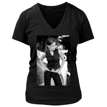 Christy Hemme Women's Deep V-Neck TShirt