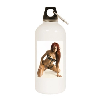 Christy Hemme White Water Bottle With Carabiner