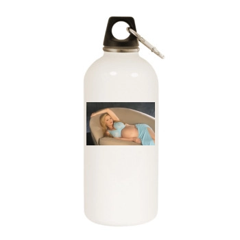 Cindy Margolis White Water Bottle With Carabiner