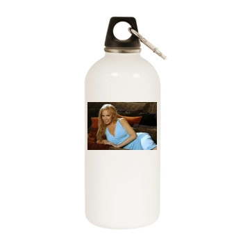 Cindy Margolis White Water Bottle With Carabiner