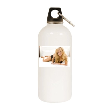 Cindy Margolis White Water Bottle With Carabiner