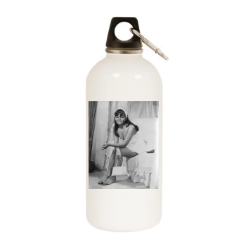 Claudia Cardinale White Water Bottle With Carabiner