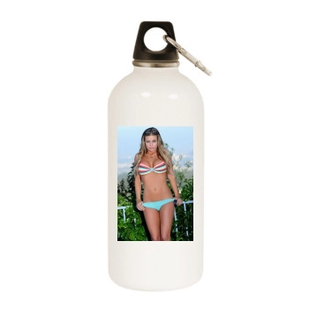 Carmen Electra White Water Bottle With Carabiner