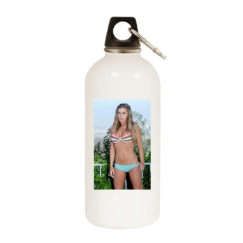 Carmen Electra White Water Bottle With Carabiner