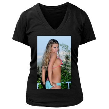 Carmen Electra Women's Deep V-Neck TShirt