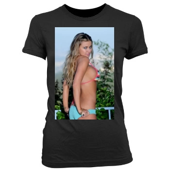 Carmen Electra Women's Junior Cut Crewneck T-Shirt