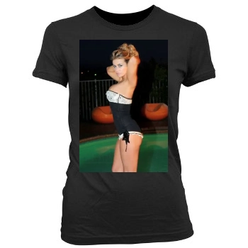 Carmen Electra Women's Junior Cut Crewneck T-Shirt