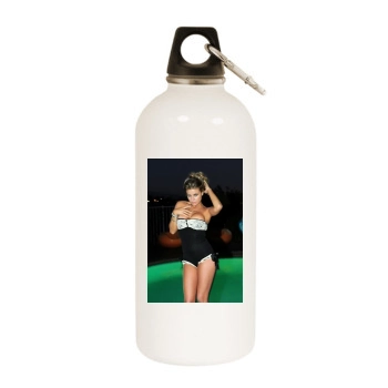 Carmen Electra White Water Bottle With Carabiner