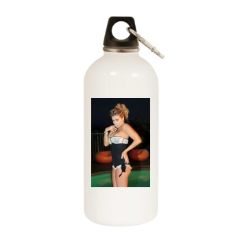 Carmen Electra White Water Bottle With Carabiner