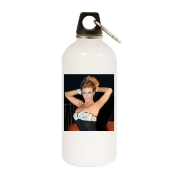 Carmen Electra White Water Bottle With Carabiner