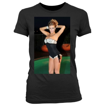 Carmen Electra Women's Junior Cut Crewneck T-Shirt