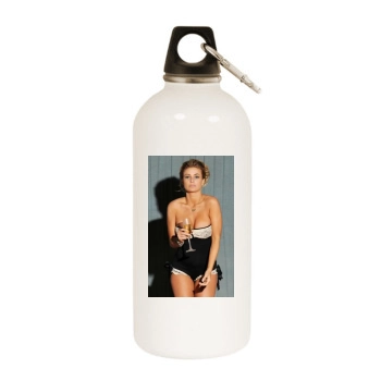 Carmen Electra White Water Bottle With Carabiner