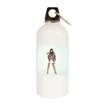 Carmen Electra White Water Bottle With Carabiner