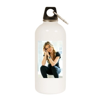 Carmen Electra White Water Bottle With Carabiner