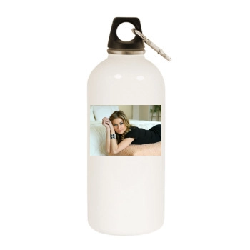 Carmen Electra White Water Bottle With Carabiner