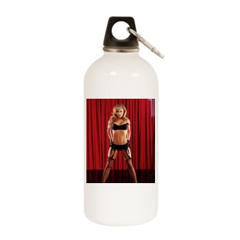 Carmen Electra White Water Bottle With Carabiner