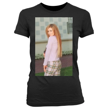 Carmen Electra Women's Junior Cut Crewneck T-Shirt