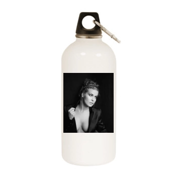 Carmen Electra White Water Bottle With Carabiner