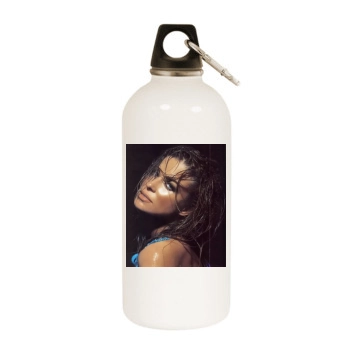 Carmen Electra White Water Bottle With Carabiner