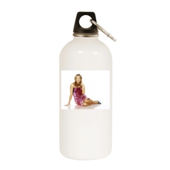 Carmen Electra White Water Bottle With Carabiner