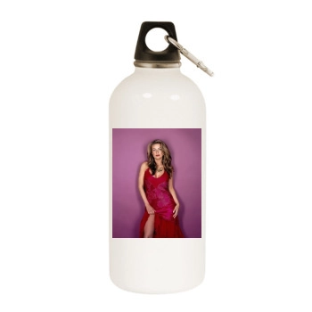 Carmen Electra White Water Bottle With Carabiner