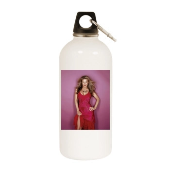 Carmen Electra White Water Bottle With Carabiner