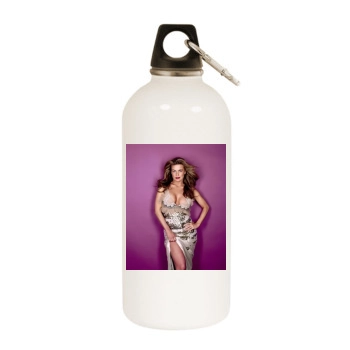 Carmen Electra White Water Bottle With Carabiner