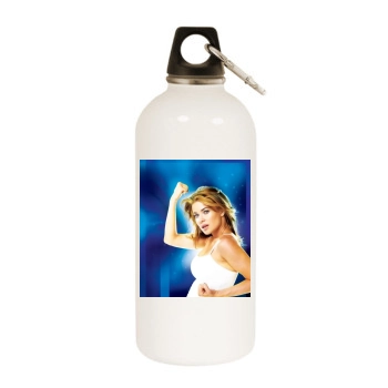 Carmen Electra White Water Bottle With Carabiner