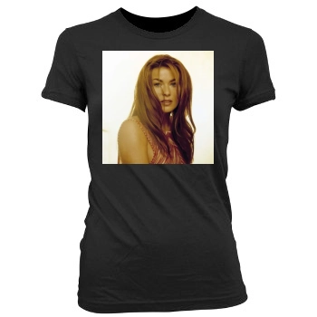 Carmen Electra Women's Junior Cut Crewneck T-Shirt