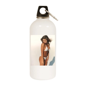 Carmen Electra White Water Bottle With Carabiner