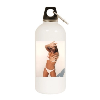 Carmen Electra White Water Bottle With Carabiner