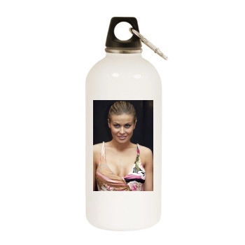 Carmen Electra White Water Bottle With Carabiner