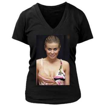 Carmen Electra Women's Deep V-Neck TShirt