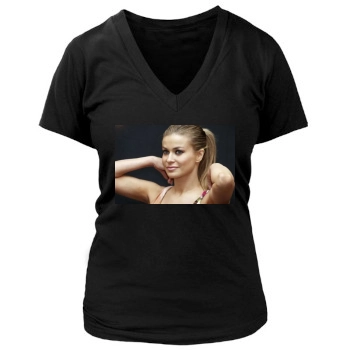 Carmen Electra Women's Deep V-Neck TShirt