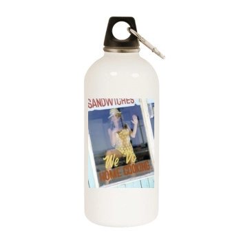 Carmen Electra White Water Bottle With Carabiner