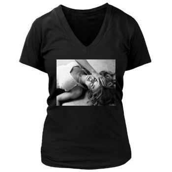 Carmen Electra Women's Deep V-Neck TShirt