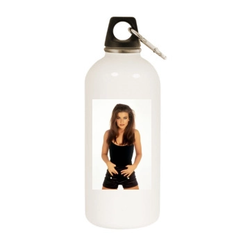 Carmen Electra White Water Bottle With Carabiner