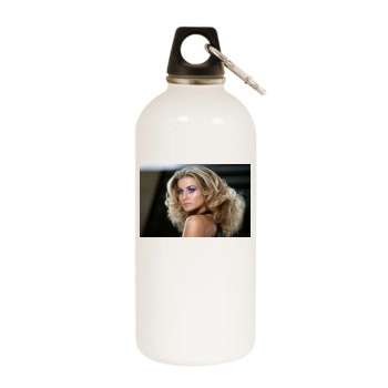 Carmen Electra White Water Bottle With Carabiner