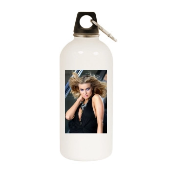 Carmen Electra White Water Bottle With Carabiner