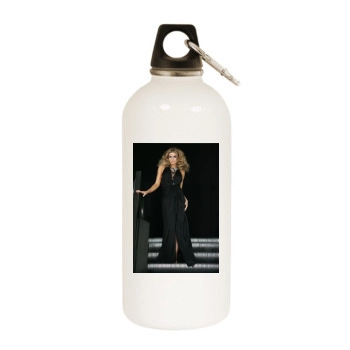 Carmen Electra White Water Bottle With Carabiner