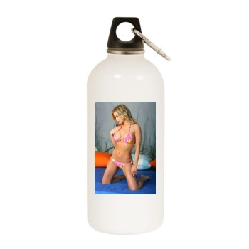 Carmen Electra White Water Bottle With Carabiner