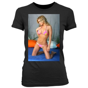 Carmen Electra Women's Junior Cut Crewneck T-Shirt