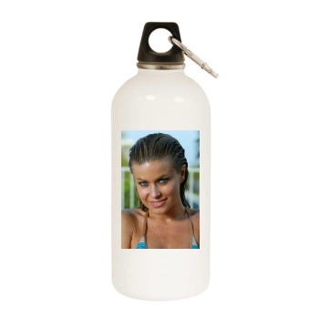 Carmen Electra White Water Bottle With Carabiner